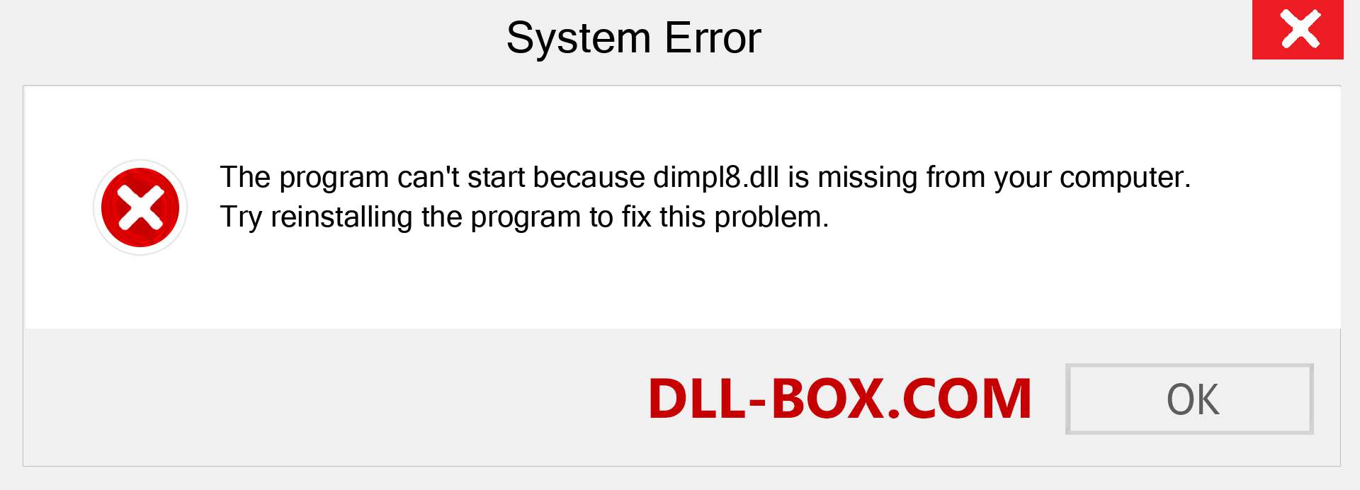 dimpl8.dll file is missing?. Download for Windows 7, 8, 10 - Fix  dimpl8 dll Missing Error on Windows, photos, images